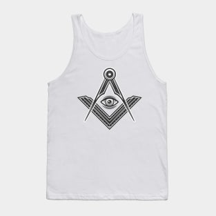 Illuminati logo concept. Freemasonry, Illuminati conspiracy logo template. Tank Top